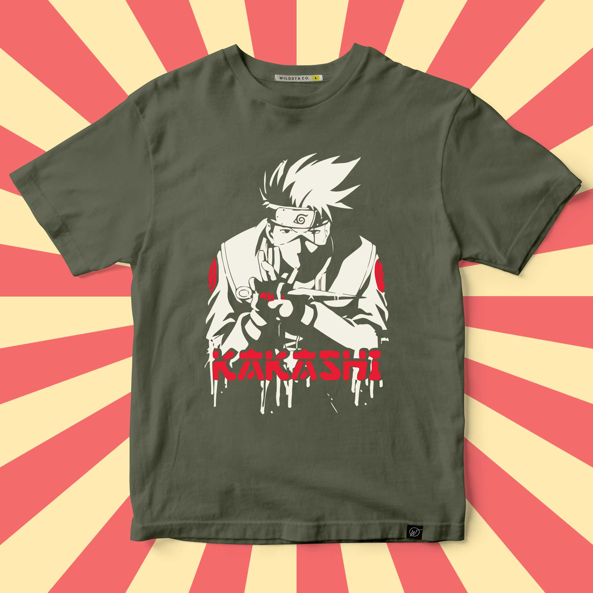 Naruto Kurama & Kakashi Gesture Combo T-Shirts Wildsta India